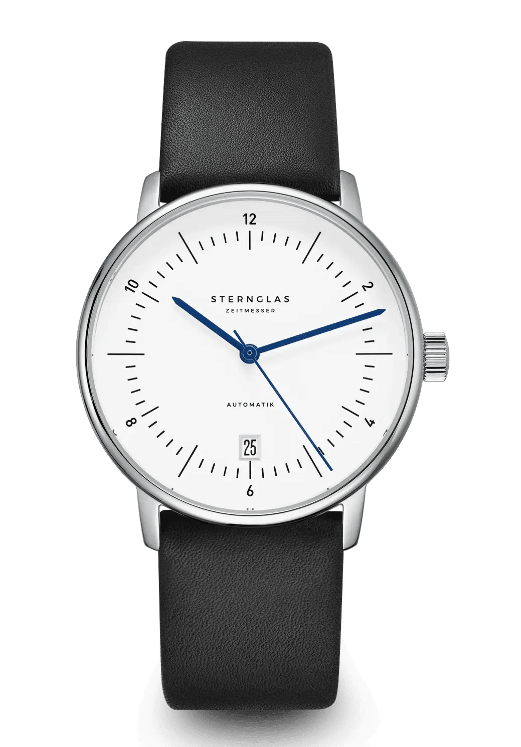 Sternglas Naos Automatik 38mm Herren Weiß • Automatikwerk • Minimalistisches Bauhaus-Design