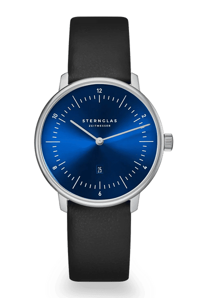 Sternglas Naos XS Damen Armbanduhr Tiefblau • Bauhaus-Design • Schlankes Quarzwerk