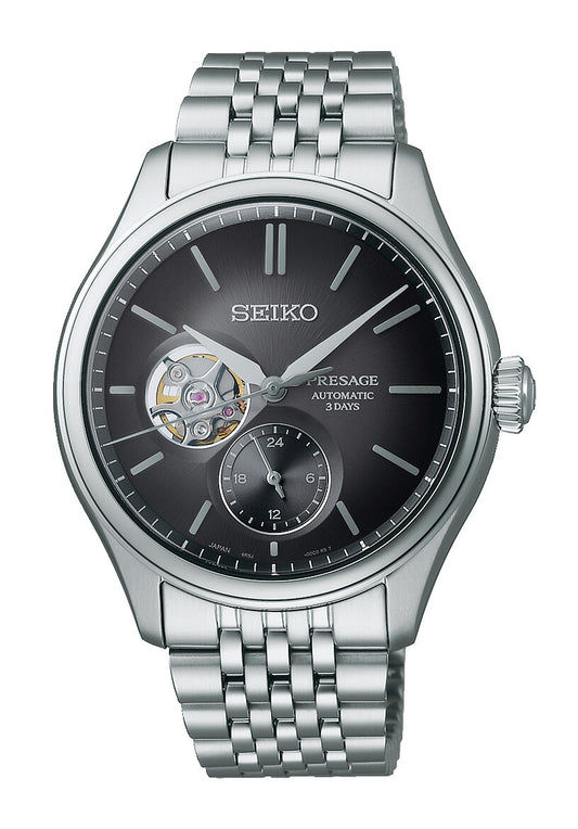 Seiko Presage SARJ009 Herrenuhr Grau • Saphirglas • Open Heart Automatik