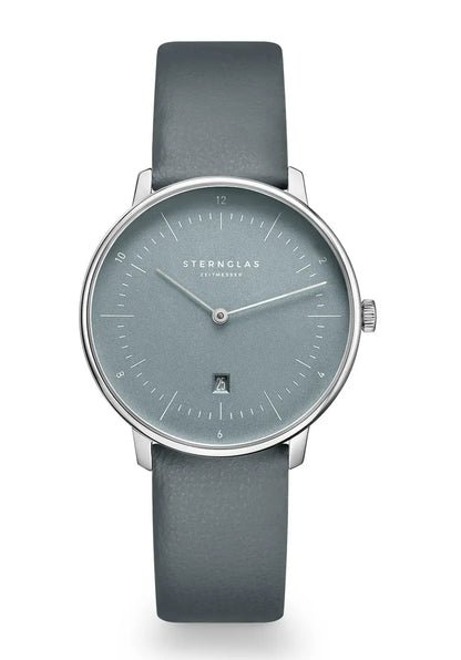 Sternglas Naos XS Edition Flora Damen Armbanduhr Eisblau • Bauhaus-Design • Quarzwerk