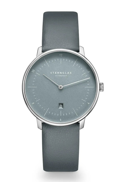 Sternglas Naos XS Edition Flora Damen Armbanduhr Eisblau • Bauhaus-Design • Quarzwerk