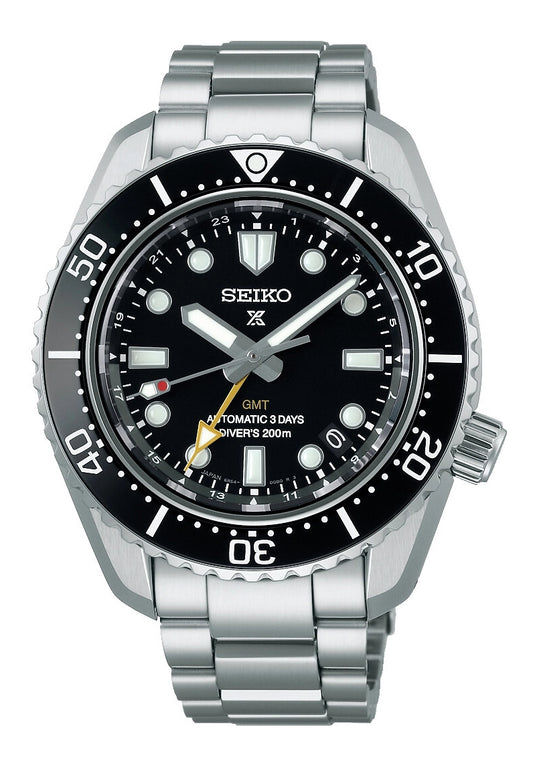 Seiko Prospex SPB383J1 Herrenuhr Schwarz • Automatik GMT Taucheruhr • Saphirglas mit Keramiklünette