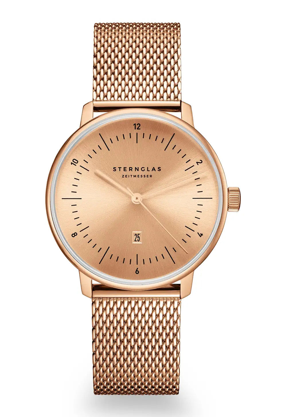 Sternglas Naos XS Elyra Damen Armbanduhr Roségold • Bauhaus-Design • Quarzwerk