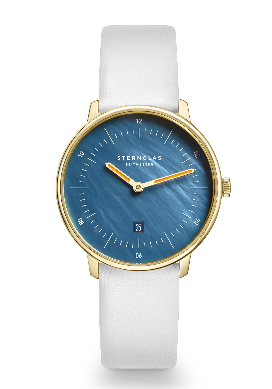 Sternglas Naos XS S01-NDP07-MI07 Damen Armbanduhr Dunkelblau • Perlmutt-Zifferblatt • Gewölbtes Saphirglas