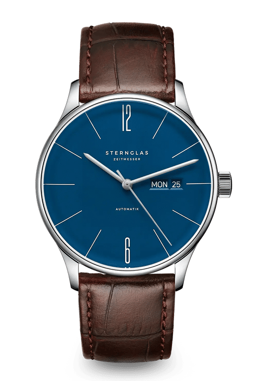 Sternglas Berlin Automatik Herren • Mitternachtsblau • Bauhaus-Design