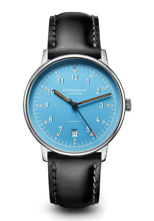 Sternglas Lumatik S02-LM17-NY05 Herren Automatikuhr Hellblau • Miyota 8315 Automatikwerk • Saphirglas & Sichtboden