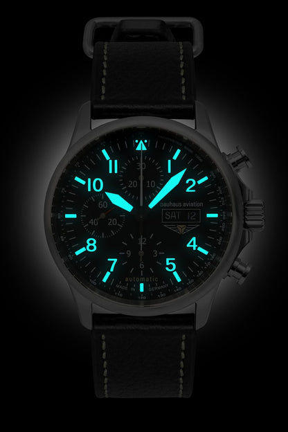 Bauhaus Aviation Tornado 2724-2 Herren Automatik-Chronograph • Saphirglas • Sellita SW500, Bild 2