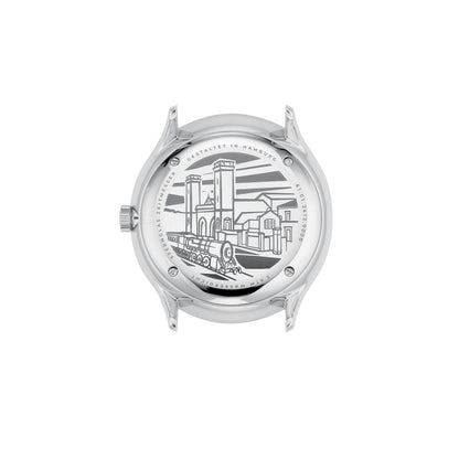 Sternglas Berlin S01-BE10 Herrenuhr Silber • Miyota-Quarzwerk mit Datum & Wochentag • Gewölbtes Saphirglas, Bild 2