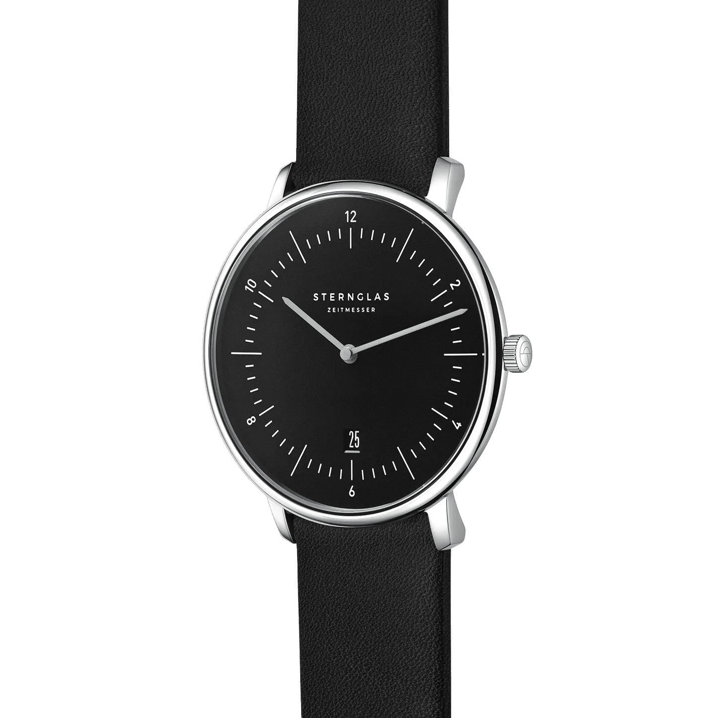 Sternglas Naos XL S01-NX-02 Herren Armbanduhr Pianoschwarz • Minimalistisches Quarzwerk • Deutsches Bauhaus-Design, Bild 2