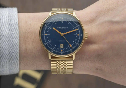 Sternglas Hamburg Edition Marine Armbanduhr Dunkelblau • Saphirglas gewölbt • Ronda 715 Quarzwerk, Bild 2