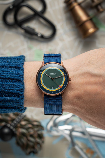 Sternglas Naos Edition Argo Bronze S01-NAX48-FI08 Herrenuhr Marineblau • Saphirglas gewölbt • Miyota GR12 Quarzwerk, Bild 2