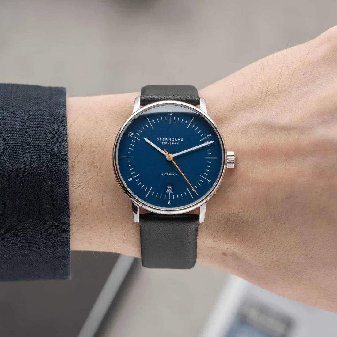 Sternglas Naos Automatik 38mm Herren • Saphirglas • Bauhaus Design, Bild 2