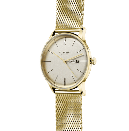 Sternglas Berlin 38mm Armbanduhr • Gewölbtes Saphirglas • Minimalistisches Bauhaus-Design, Bild 3