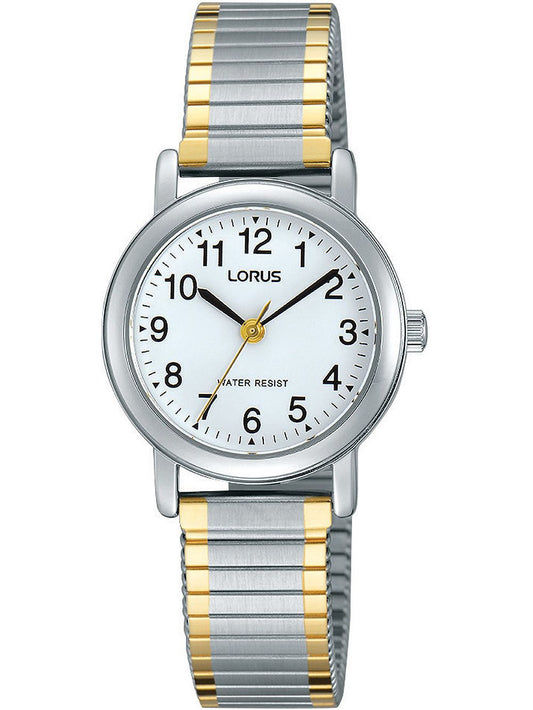 Lorus RRX05HX9 Damen Armbanduhr • Zweifarbiges Zugband • Mineralglas