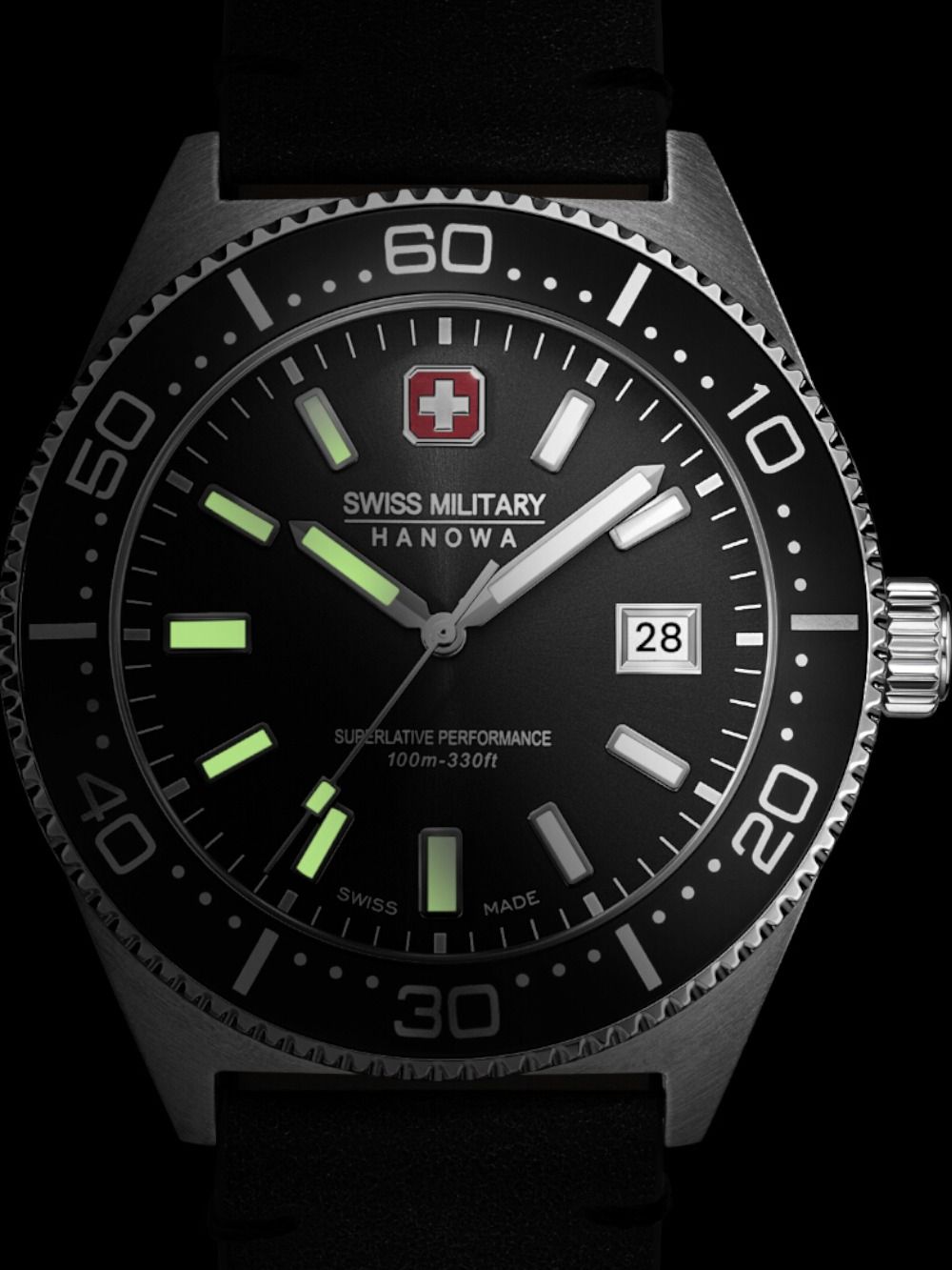 Swiss Military Hanowa Nomad SMWGB0004901-SET Herrenuhr Schwarz • Robustes Set mit Wechselarmbändern • 10 ATM Wasserdicht