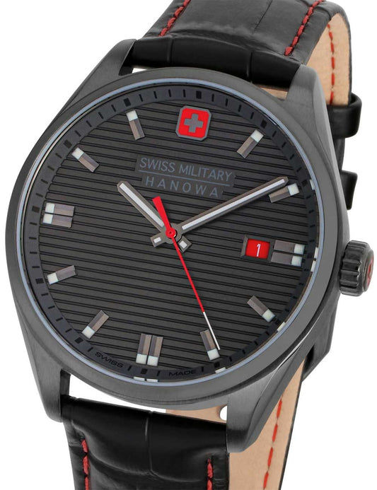 Swiss Military Hanowa Roadrunner SMWGB2200140 Herrenuhr Grün • Quarzwerk • Sportliches Edelstahlgehäuse