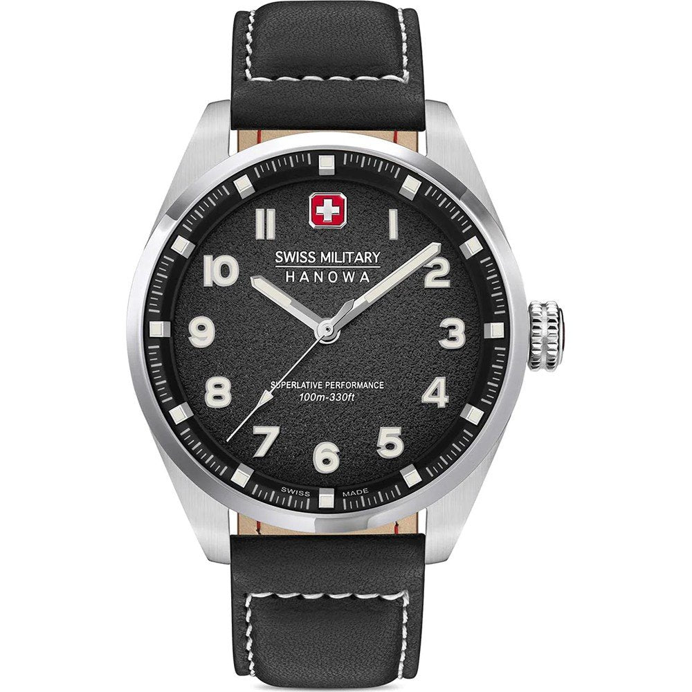 Swiss Military Hanowa Greyhound SMWGA0001501 Herrenuhr Schwarz • Edelstahlgehäuse • Quarzwerk