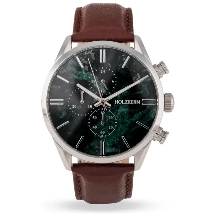 Holzkern Gifted Armbanduhr Grün • Marmorzifferblatt • Miyota JS10 Quarzwerk