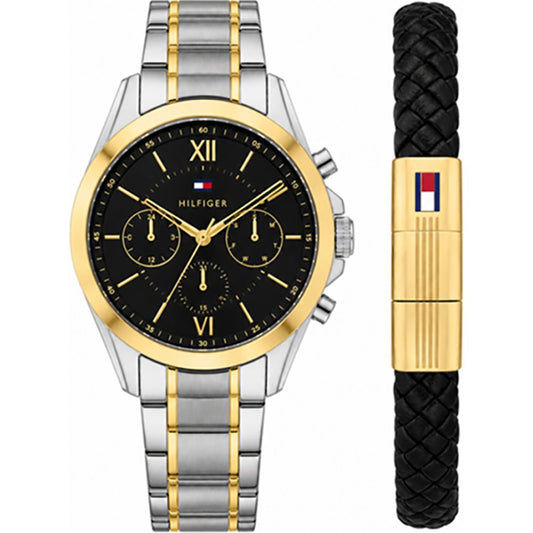 Tommy Hilfiger Gift Set 2770248 Herren Armbanduhr Bicolor • Mineralglas • Edelstahlgehäuse