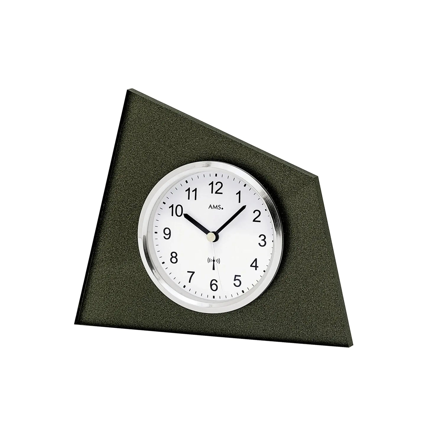 Reloj de mesa AMS F5175A antracita • Radiocontrolado • Cristal mineral y anillo de aluminio
