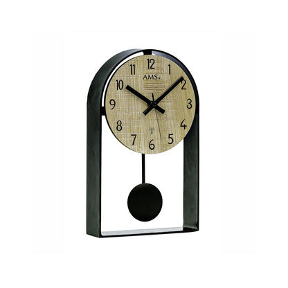 Reloj de mesa con péndulo radiocontrolado AMS F5189 Sonoma • Mecanismo de péndulo radiocontrolado • Carcasa de metal lacado