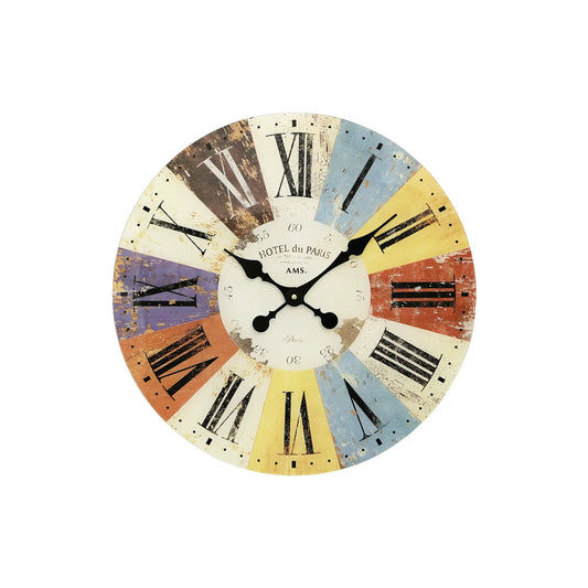 Reloj de pared AMS W9467 • Cristal mineral impreso • Mecanismo de cuarzo