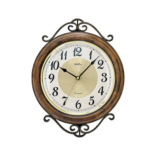 Reloj de pared AMS W9565 • Campanadas de Westminster • Cristal mineral abombado