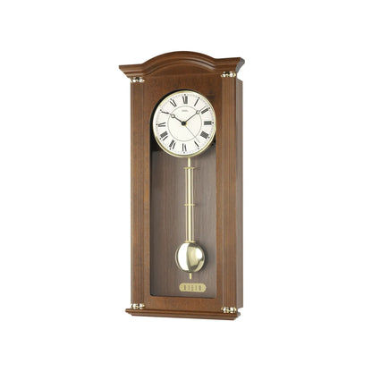Zegar ścienny AMS Regulator R2764/1 orzech • 14-dniowy mechanizm uderzeniowy • szkło mineralne