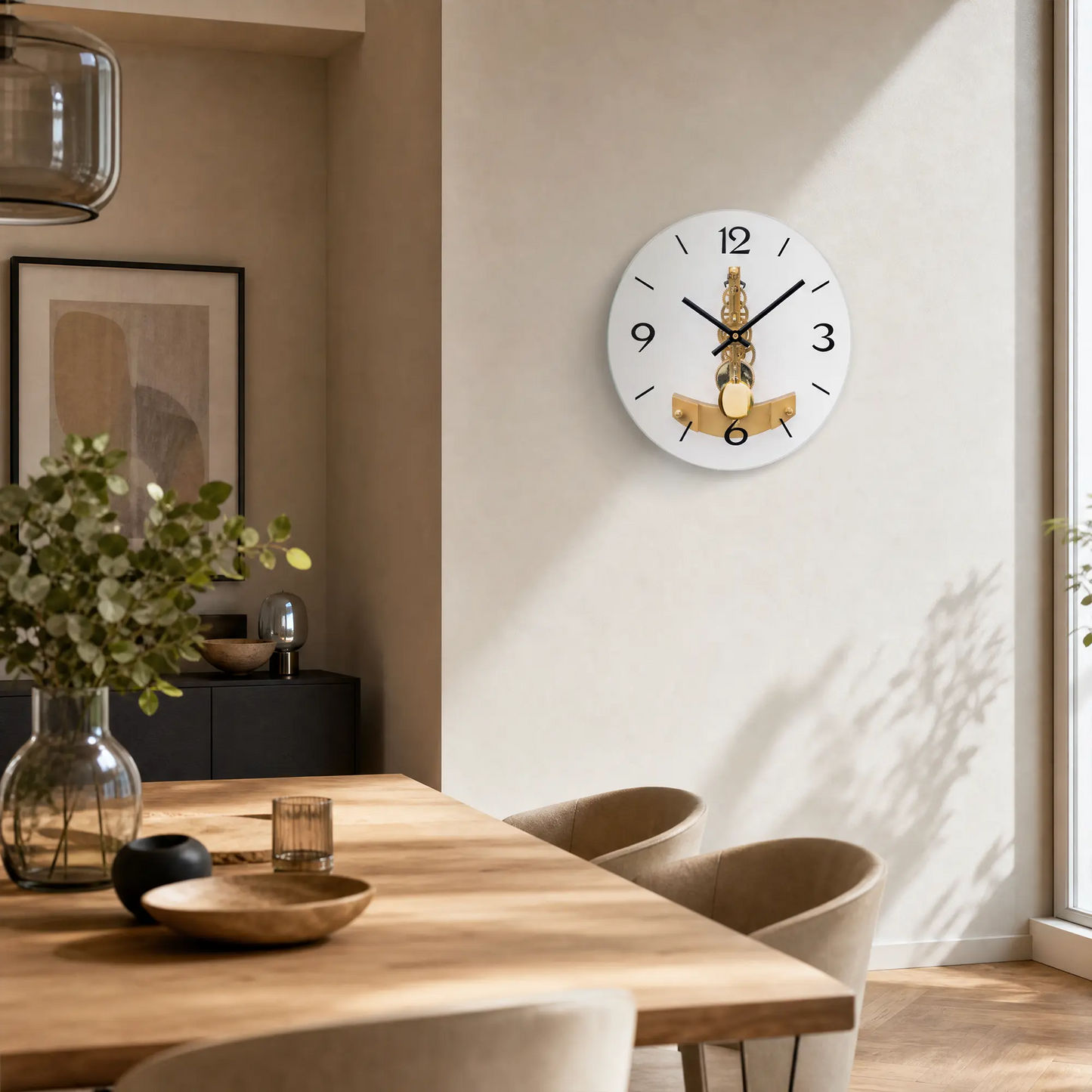 AMS Reloj de Pared R2755 • Mecanismo de 14 días • Cristal mineral impreso