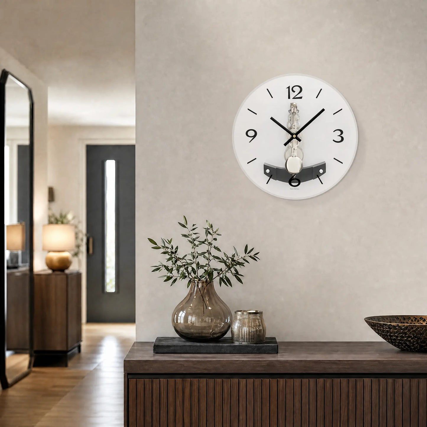 AMS Reloj de Pared R2754 • Mecanismo de 14 días • Cristal mineral impreso