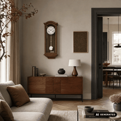Zegar ścienny AMS Regulator R696/4 dąb • 14-dniowy mechanizm BimBam • obudowa z litego drewna