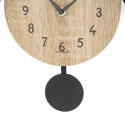 Reloj de pared AMS W7512 • Mecanismo de cuarzo con péndulo • Melodía de pájaro