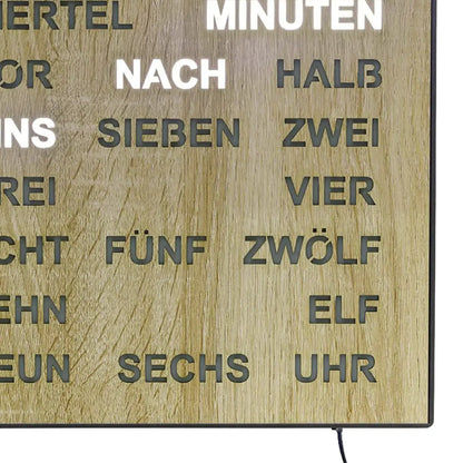 AMS T1237 Zegar ścienny Sonoma • Zegar słowny z wyświetlaczem LED • Zasilanie sieciowe 220V