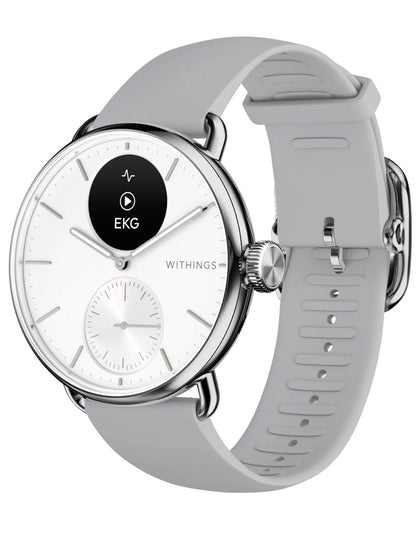 Withings ScanWatch 2 HWA10-model 2-All-Int Damen Smartwatch Weiß • Hybrid-Smartwatch mit Gesundheitssensoren • 5 ATM