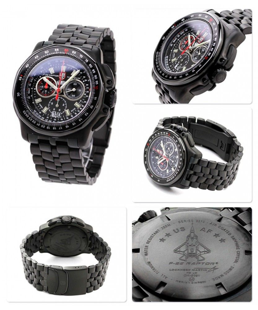 Luminox F-22 Raptor XA.9272 Herren Armbanduhr Schwarz • Titangehäuse • Saphirglas, Bild 4