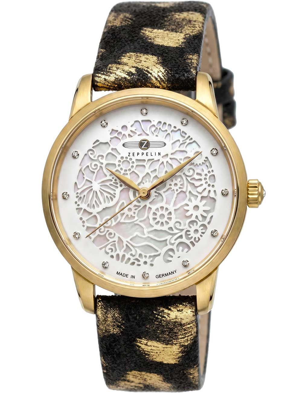 Zeppelin Princess of the Sky 7345-1 Damen Armbanduhr Weiß • Quarzwerk • Roségold-Details, Bild 2
