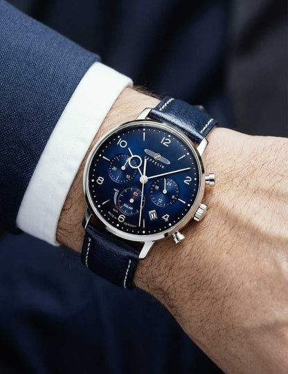 Zeppelin LZ-129 Hindenburg 8086-3 Herren Chronograph Schwarz • Quarz-Chronograph • Edelstahlgehäuse, Bild 3