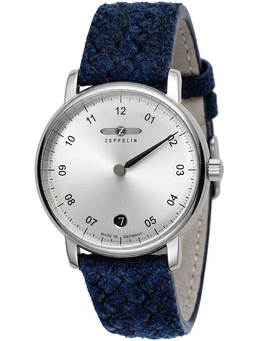 Zeppelin 8643-4 Monotimer Damenuhr Blau • 5 ATM Wasserdicht • Elegantes Quarzwerk