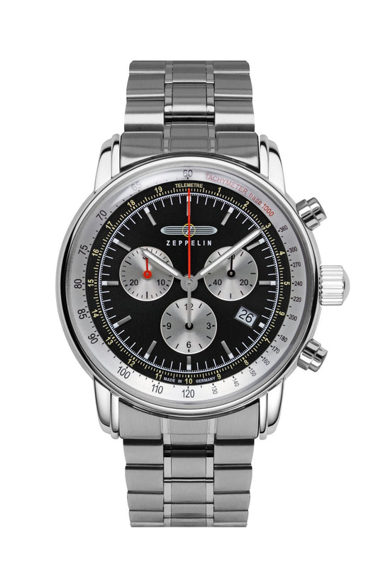Zeppelin LZ 14 Marine 8888MB-2 Herrenuhr Schwarz • Schweizer Quarzwerk Ronda 5030.D • 5 bar wasserdicht