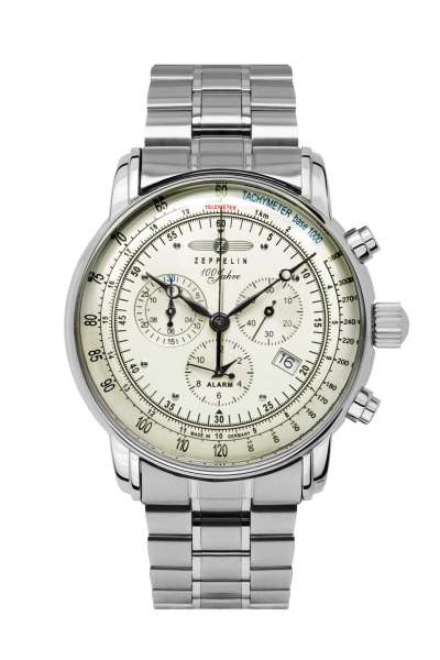 Zeppelin 100 Jahre 8680M-3 Herren Chronograph Beige • Schweizer Quarzwerk Ronda 5130.D • Mineralglas K1, Bild 3