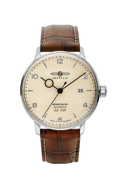 Zeppelin Hindenburg LZ129 8062-5 Herrenuhr Beige • Automatikwerk Miyota 8215 • K1 Mineralglas
