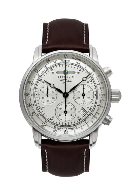 Zeppelin 100 Jahre Zeppelin 8620-1 Herrenuhr Silber • Automatik-Chronograph • Chronometer Sternwarte Glashütte