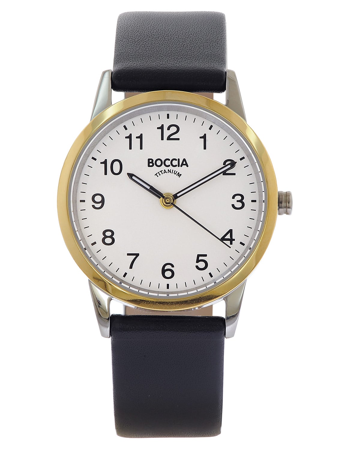 Boccia 3379-02 Damen Armbanduhr • Quarz Titan • Zweifarbiges Lederband