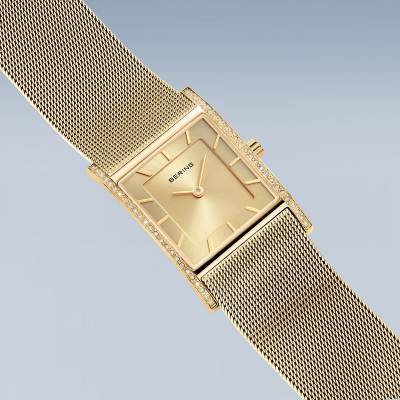 Bering Classic 10426-333-S Damenuhr Goldfarben • Saphirglas • Milanaise-Armband, Bild 3
