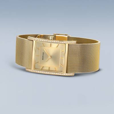 Bering Classic 10426-333-S Damenuhr Goldfarben • Saphirglas • Milanaise-Armband, Bild 4