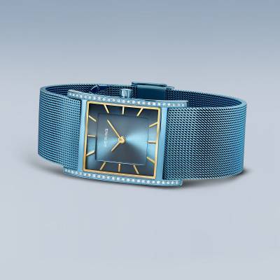 Bering Classic 10426-398-S Damenuhr Blau • Saphirglas • Milanaise-Armband, Bild 4