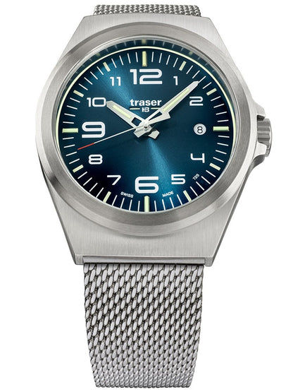 Traser H3 P59 Essential M Blue 108205 Herrenuhr Blau • Quarzwerk • 10 ATM Wasserdicht