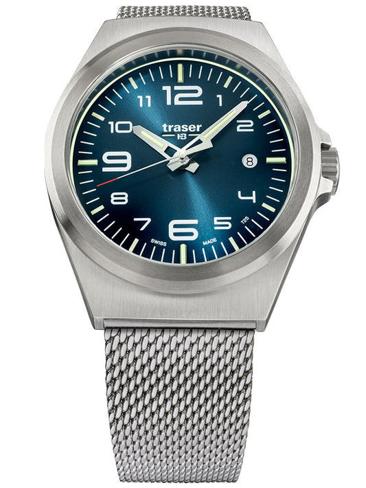 Traser H3 P59 Essential M Blue 108205 Herrenuhr Blau • Quarzwerk • 10 ATM Wasserdicht
