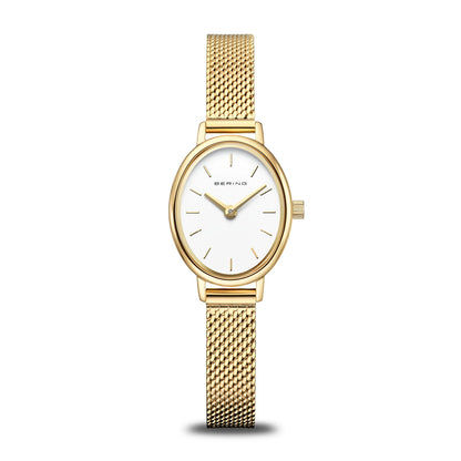 Bering Classic 11020-334 Damenuhr Gold • Saphirglas • Milanaise-Armband