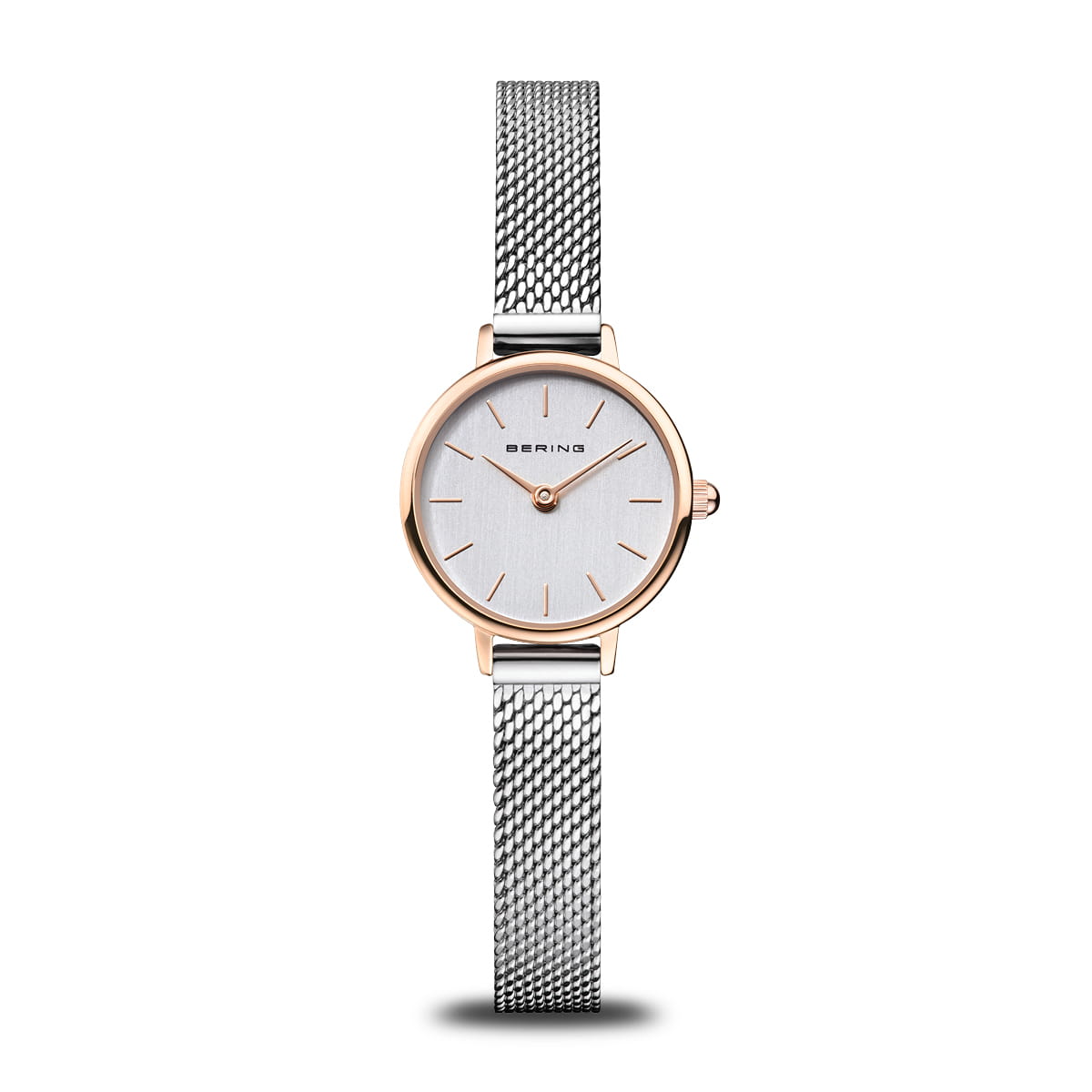 Bering Classic 11022-064 Damenuhr Roségold • Saphirglas • Milanaise-Armband